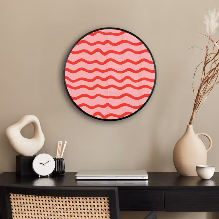 Speels - Patroon - Rood Fotolijst rond zonder passe partout klein 856 -sfeer1
