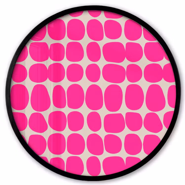 Stippen - Patroon - Roze Fotolijst rond zonder passe partout klein 856 -3d