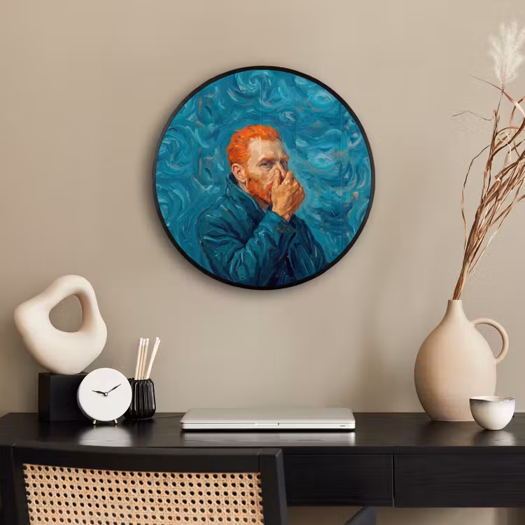 Portret - Klassiek - Blauw Fotolijst rond zonder passe partout klein -sfeer1