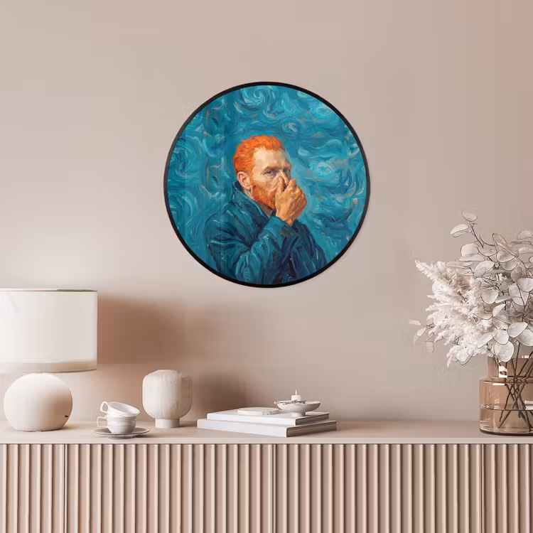 Portret - Klassiek - Blauw Fotolijst rond zonder passe partout klein -sfeer3