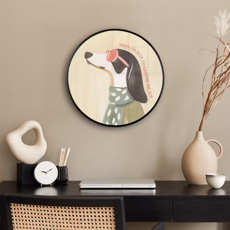 Quote - Hond - Zonnebril Fotolijst rond zonder passe partout klein -sfeer1
