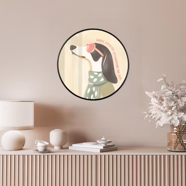 Quote - Hond - Zonnebril Fotolijst rond zonder passe partout klein -sfeer3