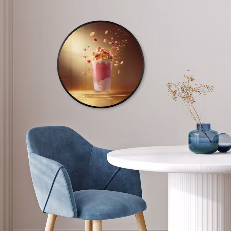 Framboos - Smoothie - Drinken - Roze Fotolijst rond zonder passe partout klein -sfeer2