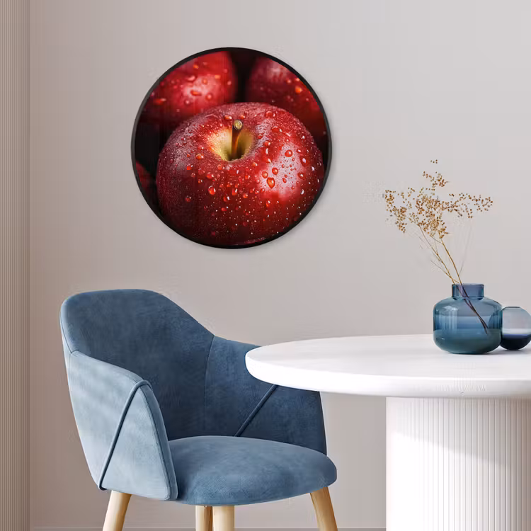 Rood - Appels - Fruit Fotolijst rond zonder passe partout klein -sfeer2