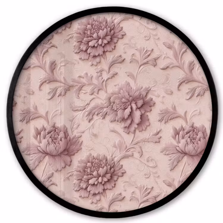Reliëf - Pioenrozen - Roze Fotolijst rond zonder passe partout klein 856 -3d