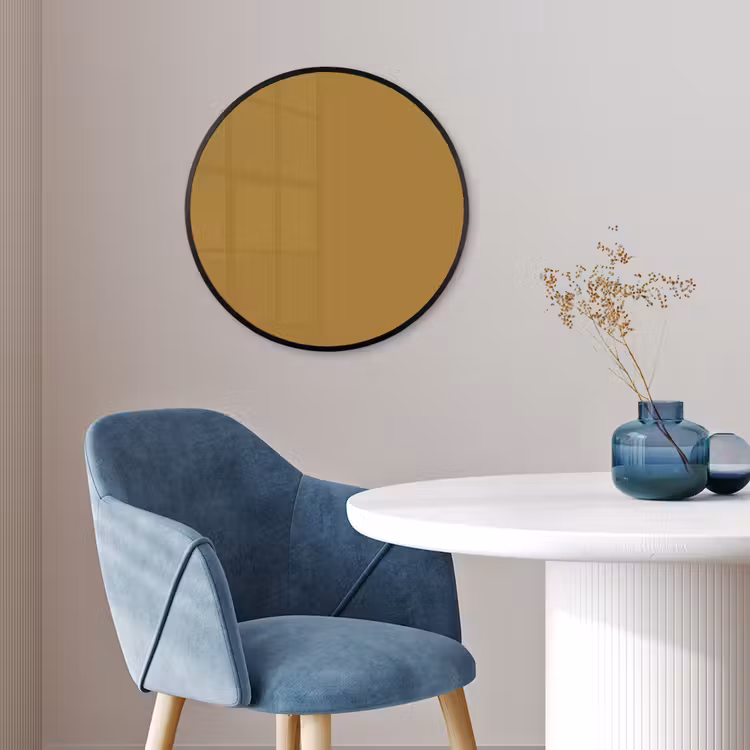 Rhythmic - Ochre - Geel Fotolijst rond zonder passe partout klein 856 -sfeer2