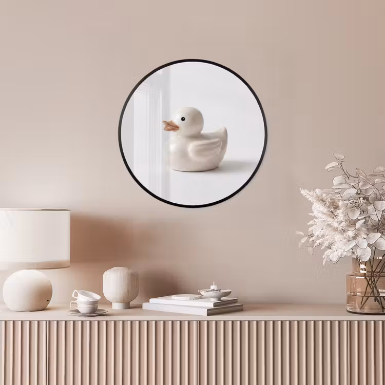 Badeend - Minimalistisch - Wit Fotolijst rond zonder passe partout klein -sfeer3