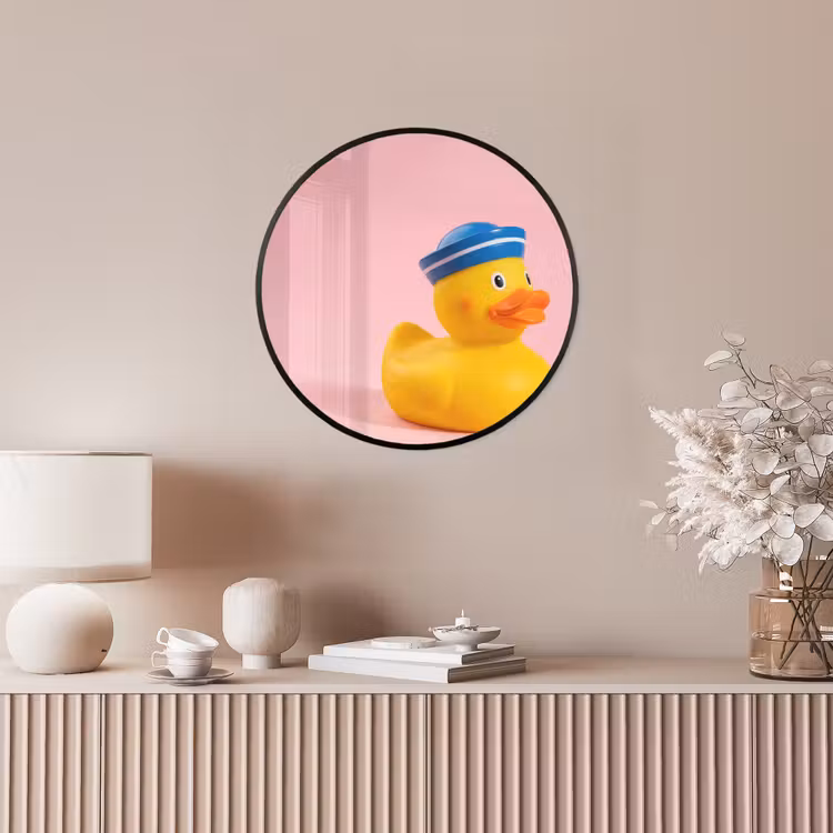 Matroos - Eend - Roze Fotolijst rond zonder passe partout klein -sfeer3