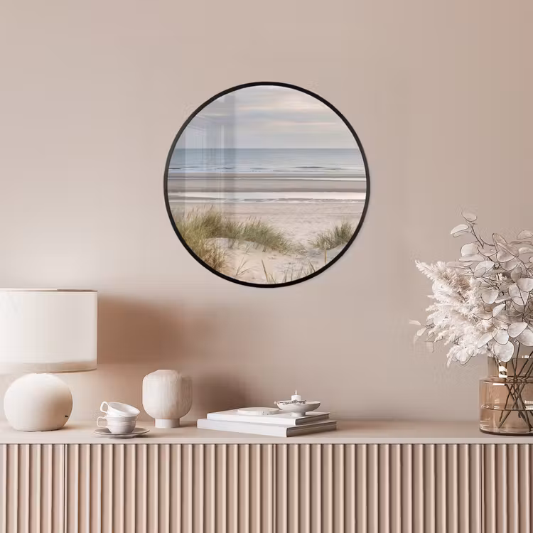 Zandstrand - Bewolkt - Duinen Fotolijst rond zonder passe partout klein -sfeer3
