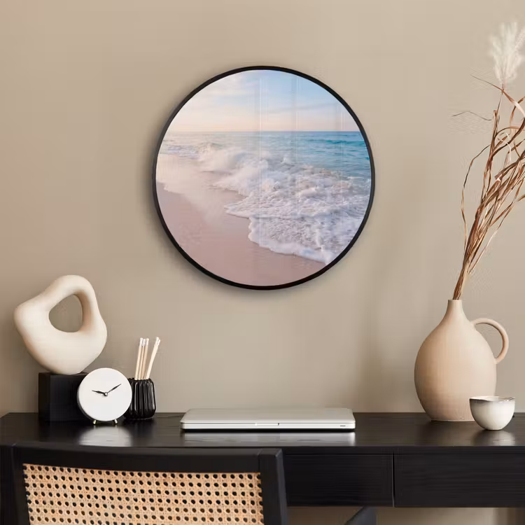 Zee - Golven - Strand - Natuur - Wit Fotolijst rond zonder passe partout klein -sfeer1