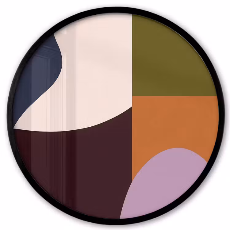 Vormen - Abstract - Kleuren - Vierkant Fotolijst rond zonder passe partout klein -3d
