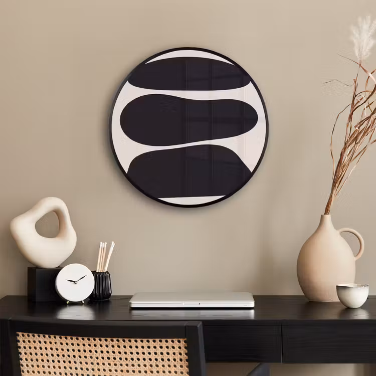 Photo Frame Round - Shapes - Organic - Black - Vormen - Organisch - Zwart Fotolijst rond zonder passe partout klein