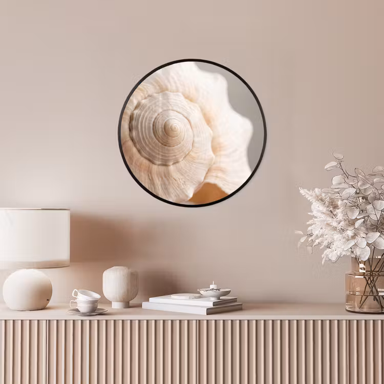 Schelp - Detail - Beige Fotolijst rond zonder passe partout klein -sfeer3