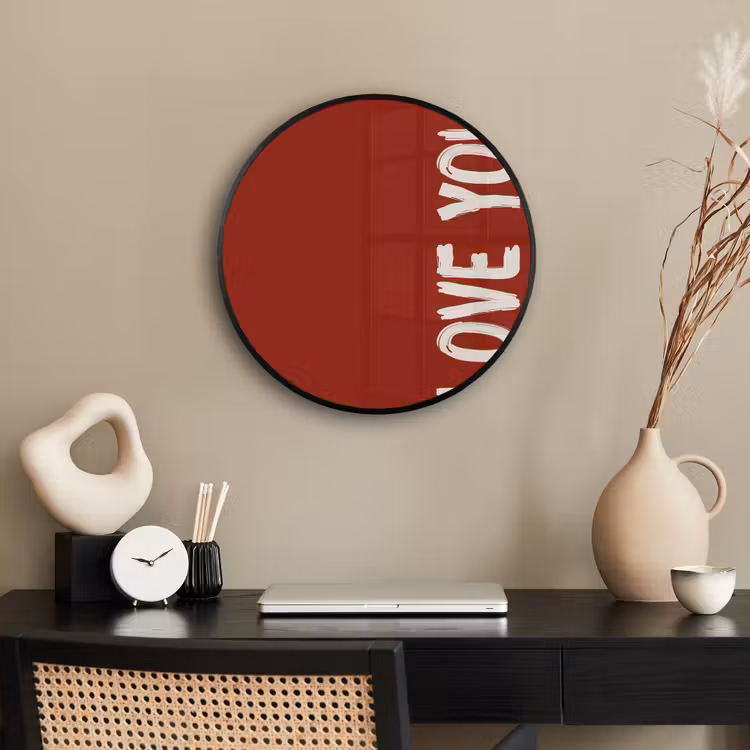 Schuin - Loveyou - Rood Fotolijst rond zonder passe partout klein -sfeer1