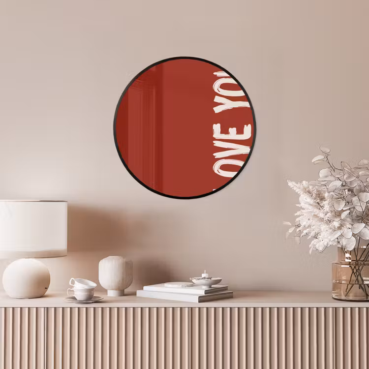 Schuin - Loveyou - Rood Fotolijst rond zonder passe partout klein -sfeer3