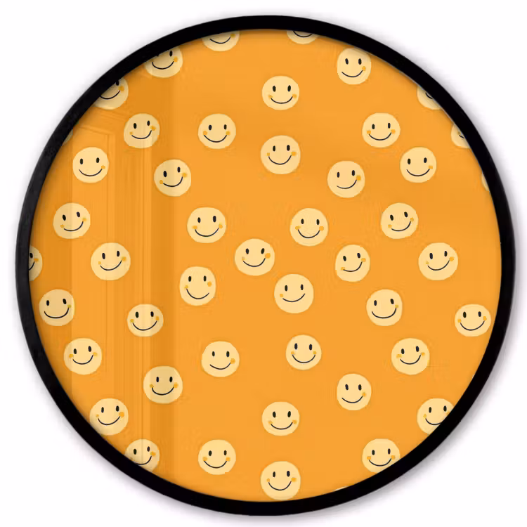 Smileys - Retro - Heel Fotolijst rond zonder passe partout klein 856 -3d