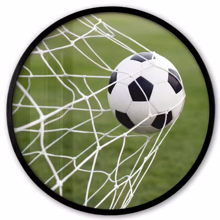 Voetbal - Goal - Net - Sport Fotolijst rond zonder passe partout klein -3d