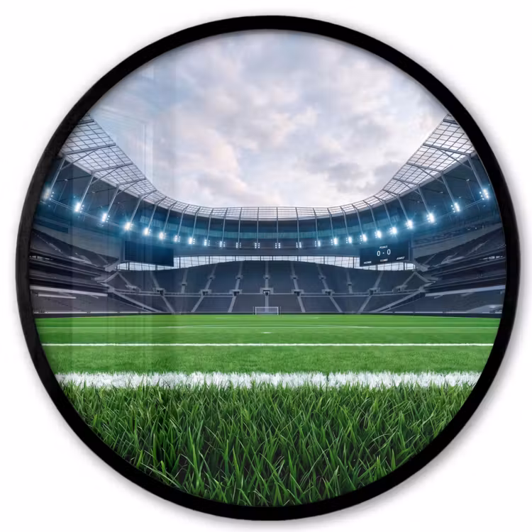 Voetbal - Stadion - Sport - Groen Fotolijst rond zonder passe partout klein -3d