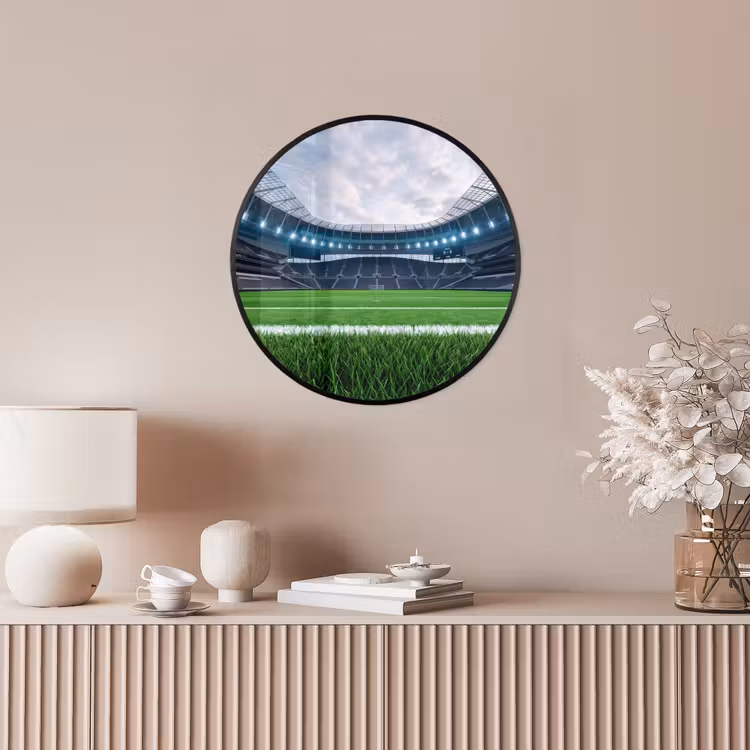 Voetbal - Stadion - Sport - Groen Fotolijst rond zonder passe partout klein -sfeer3