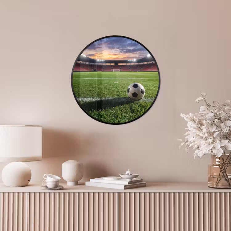 Voetbal - Stadion - Sport - Groen Fotolijst rond zonder passe partout klein -sfeer3