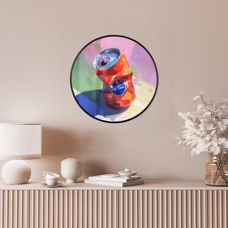 Frisdrank - Blik - Paars Fotolijst rond zonder passe partout klein -sfeer3