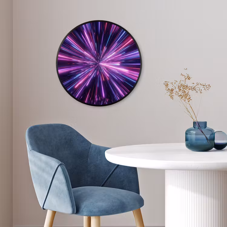 Lichtsnelheid - Ruimte - Roze - Paars Fotolijst rond zonder passe partout klein -sfeer2