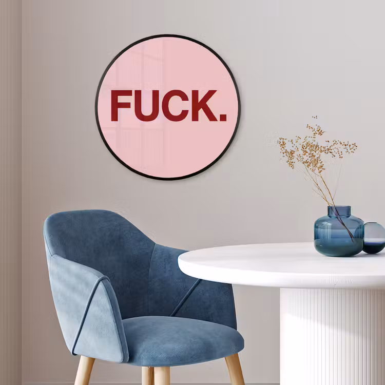 Statement - Krachtig - Roze Fotolijst rond zonder passe partout klein -sfeer2