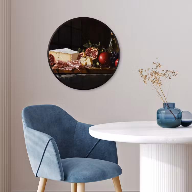 Stilleven - Vintage - Borrelplank Fotolijst rond zonder passe partout klein -sfeer2