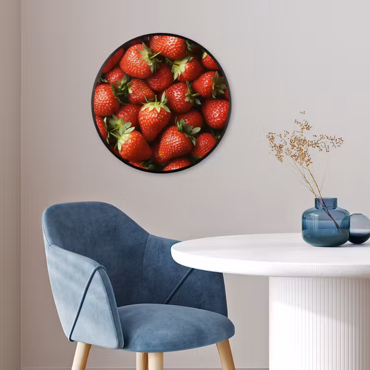 Aardbei - Fruit - Rood Fotolijst rond zonder passe partout klein -sfeer2