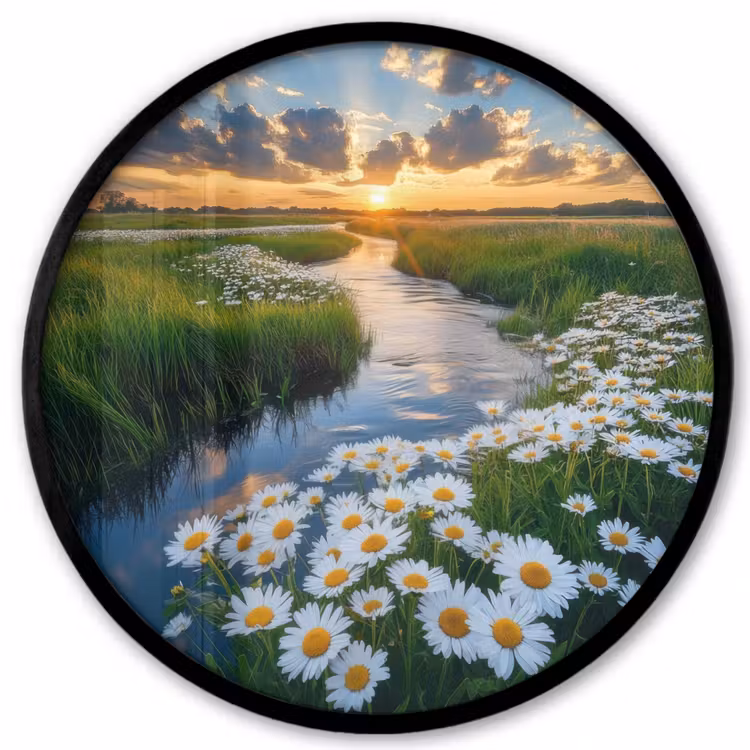 Beekje - Landschap - Margriet Fotolijst rond zonder passe partout klein -3d