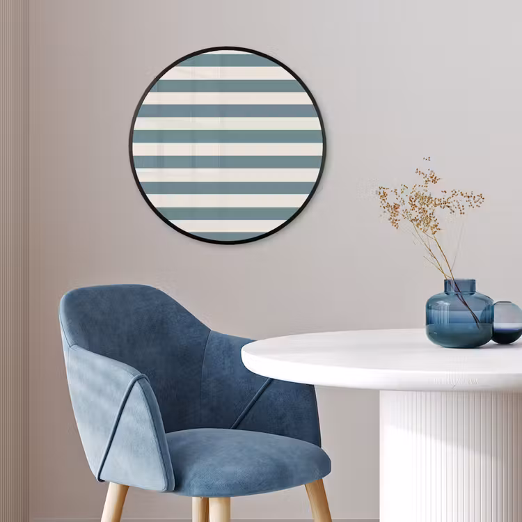 Strepen - Modern - Blauw Fotolijst rond zonder passe partout klein 856 -sfeer2