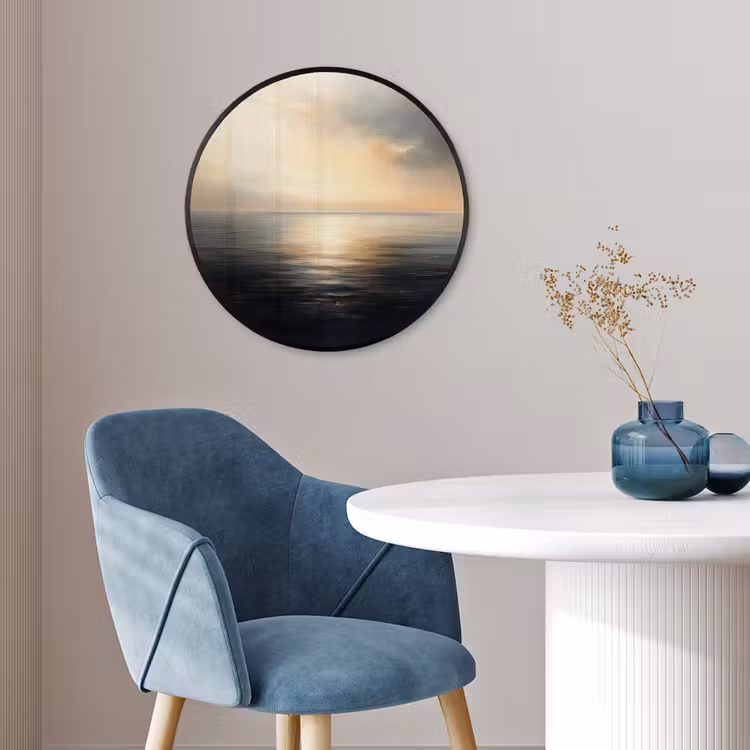 Zon - Horizon - Zee Fotolijst rond zonder passe partout klein -sfeer2