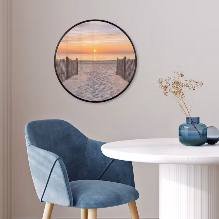 Zonsondergang - Strand - Zand Fotolijst rond zonder passe partout klein -sfeer2