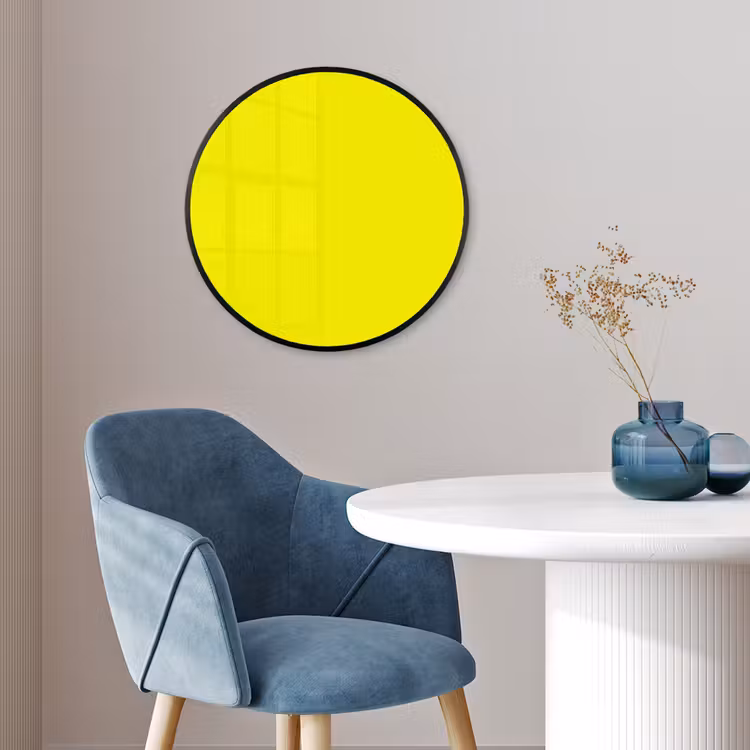 Sunshine - Glow - Geel Fotolijst rond zonder passe partout klein 856 -sfeer2