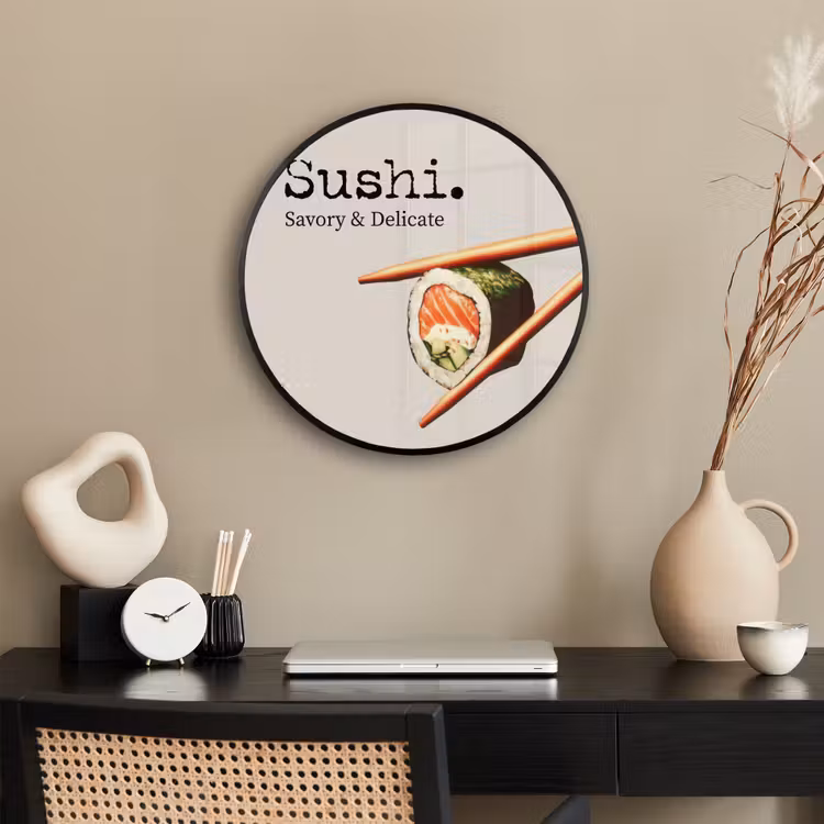 Sushi - Zalm - Rijst - Japans Fotolijst rond zonder passe partout klein -sfeer1