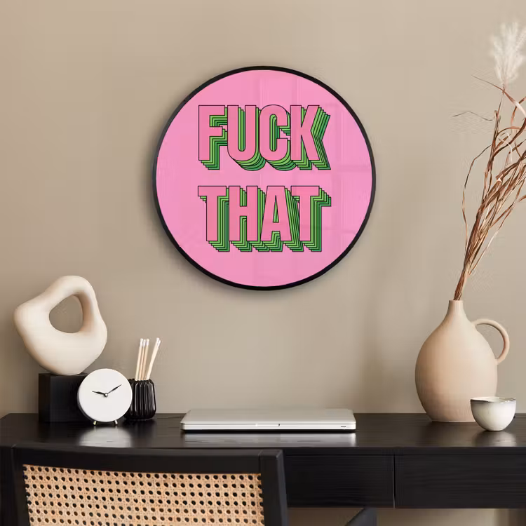 Tekst - Bold - Roze Fotolijst rond zonder passe partout klein -sfeer1
