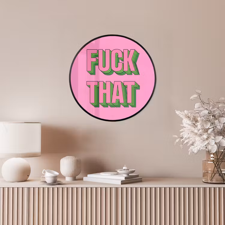 Tekst - Bold - Roze Fotolijst rond zonder passe partout klein -sfeer3