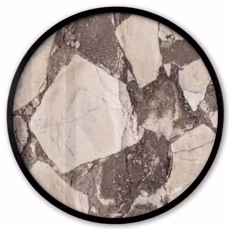 Textuur - Marmer - Abstract - Beige - Bruin Fotolijst rond zonder passe partout klein -3d
