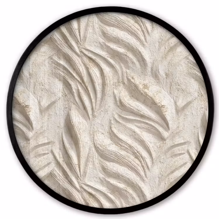 Textuur - Reliëf - Beige Fotolijst rond zonder passe partout klein 856 -3d