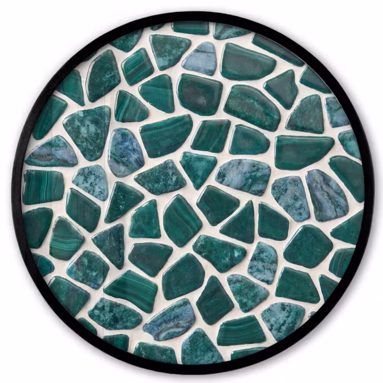 Textuur - Steen - Groen - Abstract - Patroon Fotolijst rond zonder passe partout klein -3d