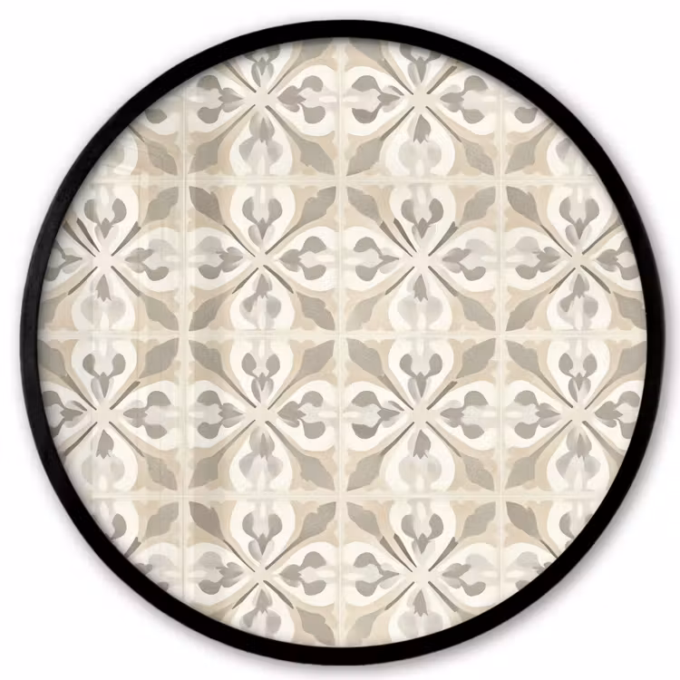 Tegel - Motief - Beige Fotolijst rond zonder passe partout klein 856 -3d
