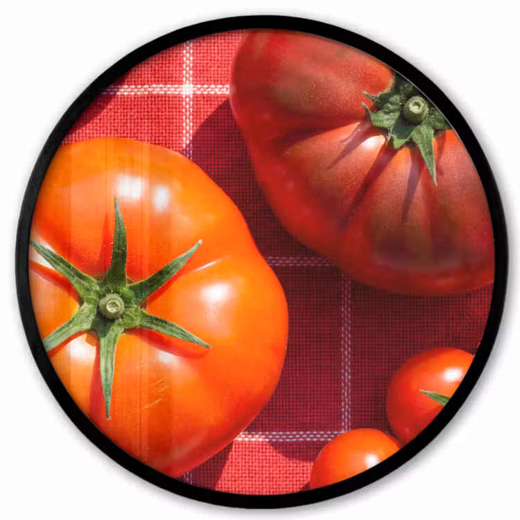 Photo Frame Round - Tomato - Red - Food - Tomaat - Rood - Eten Fotolijst rond zonder passe partout klein