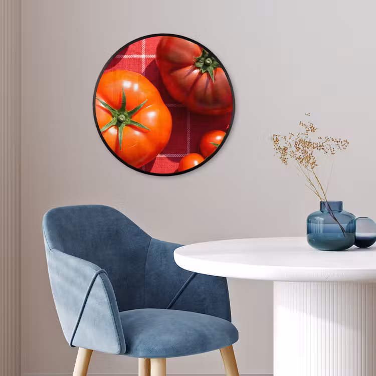 Photo Frame Round - Tomato - Red - Food - Tomaat - Rood - Eten Fotolijst rond zonder passe partout klein