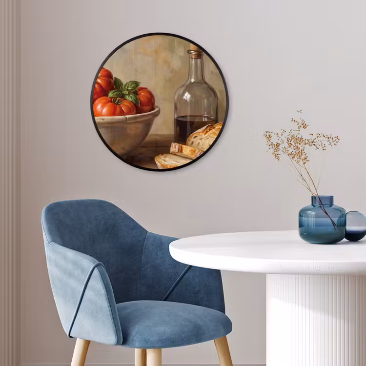 Photo Frame Round - Tomatoes - Bowl - Food - Tomaten - Kom - Eten Fotolijst rond zonder passe partout klein