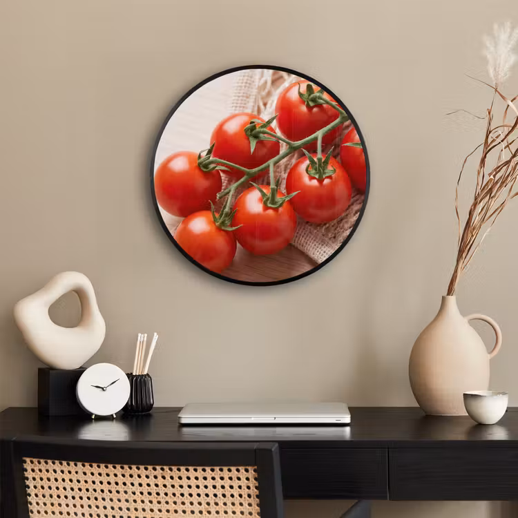 Photo Frame Round - Tomatoes - Fresh - Food - Tomaten - Vers - Eten Fotolijst rond zonder passe partout klein