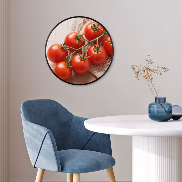 Photo Frame Round - Tomatoes - Fresh - Food - Tomaten - Vers - Eten Fotolijst rond zonder passe partout klein