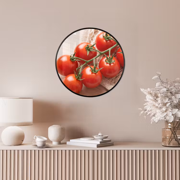 Photo Frame Round - Tomatoes - Fresh - Food - Tomaten - Vers - Eten Fotolijst rond zonder passe partout klein