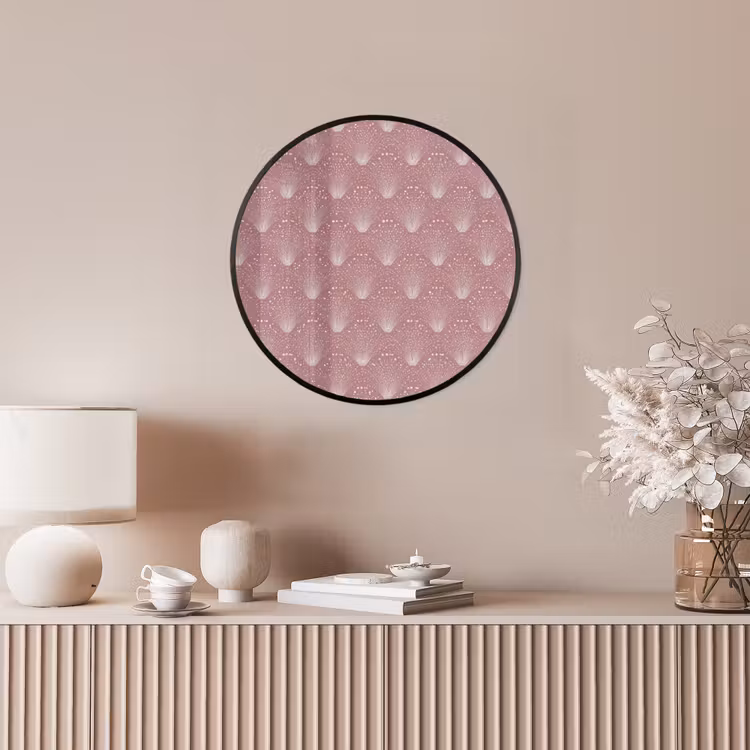 Trendy - Patroon - Roze Fotolijst rond zonder passe partout klein 856 -sfeer3