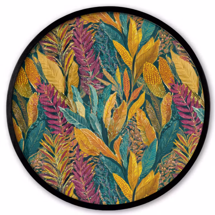 Tropische - Botanisch - Patroon - Kleurrijk - Exotisch Fotolijst rond zonder passe partout klein 856 -3d