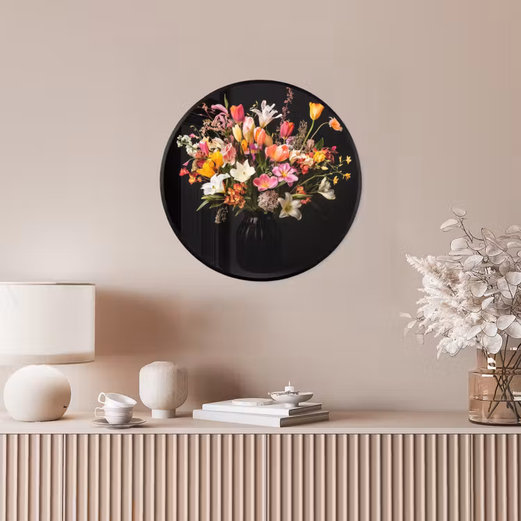 Vaas - Bloemen - Tulpen Fotolijst rond zonder passe partout klein -sfeer3